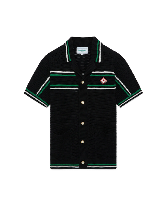 Tennis Short Sleeve Crochet Shirt