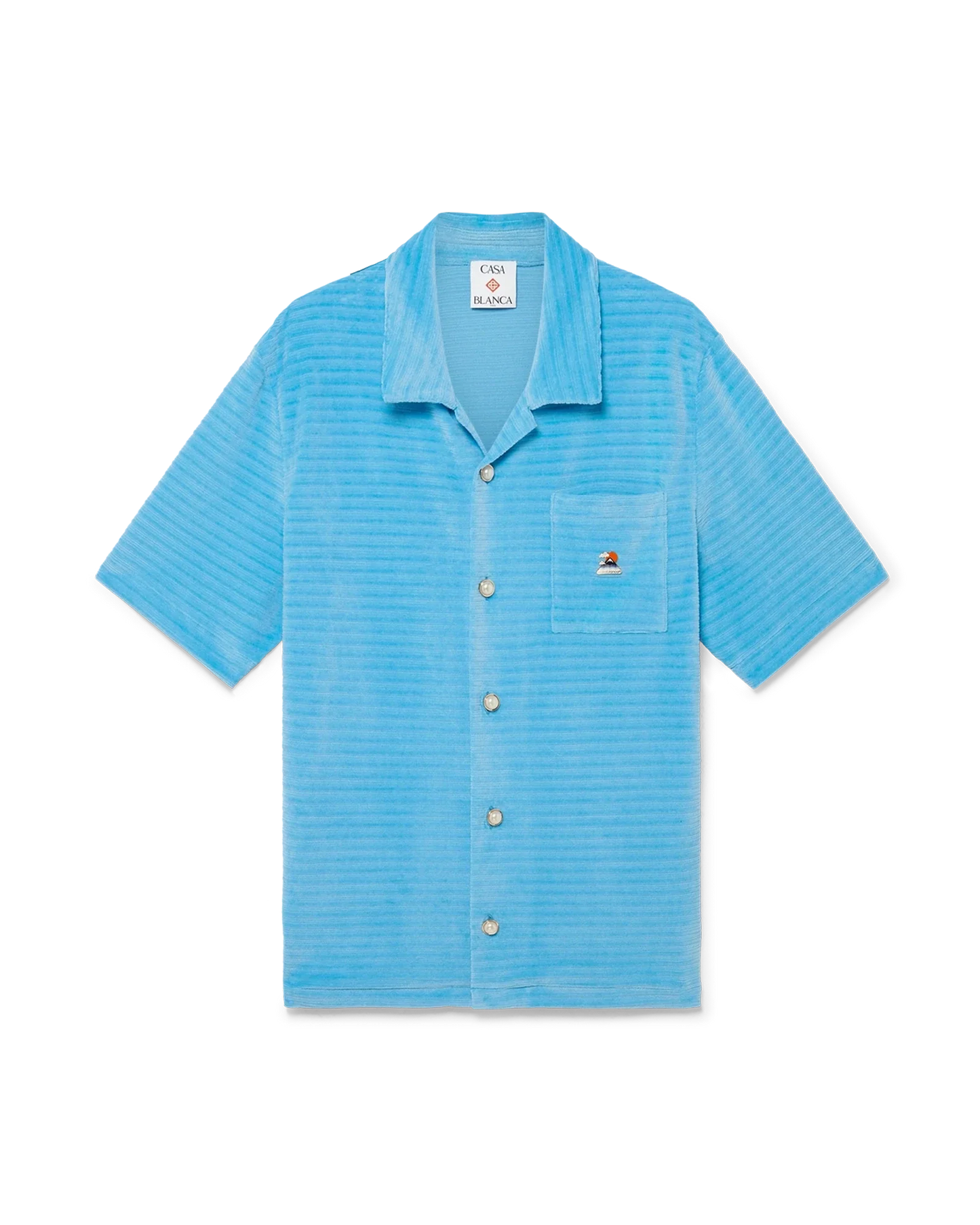Velour Short Sleeve Stripe Shirt