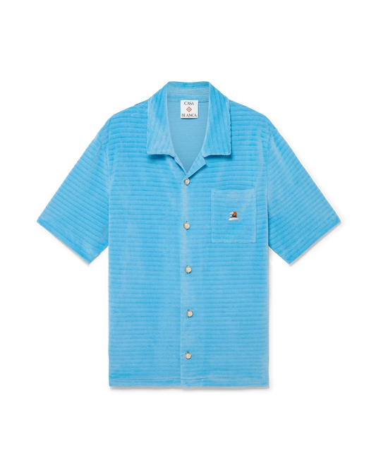 Velour Short Sleeve Stripe Shirt