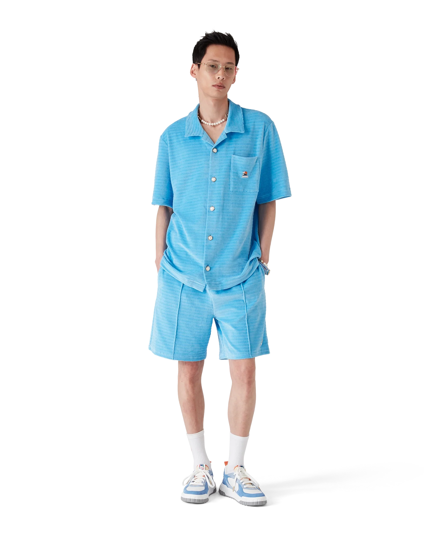 Velour Stripe Shorts