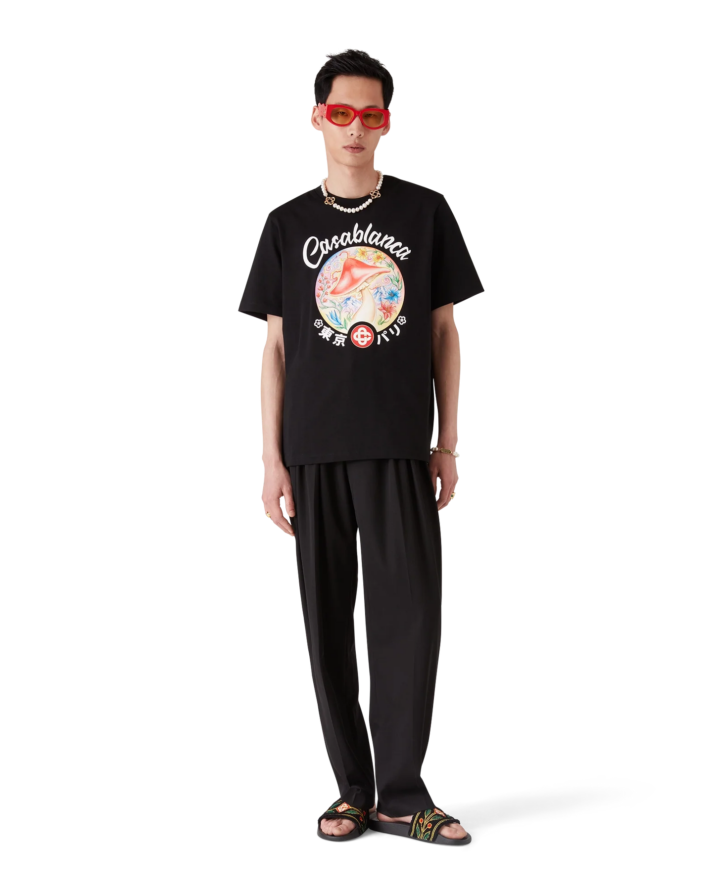 Mushroom Emblem Short Sleeve T-Shirt