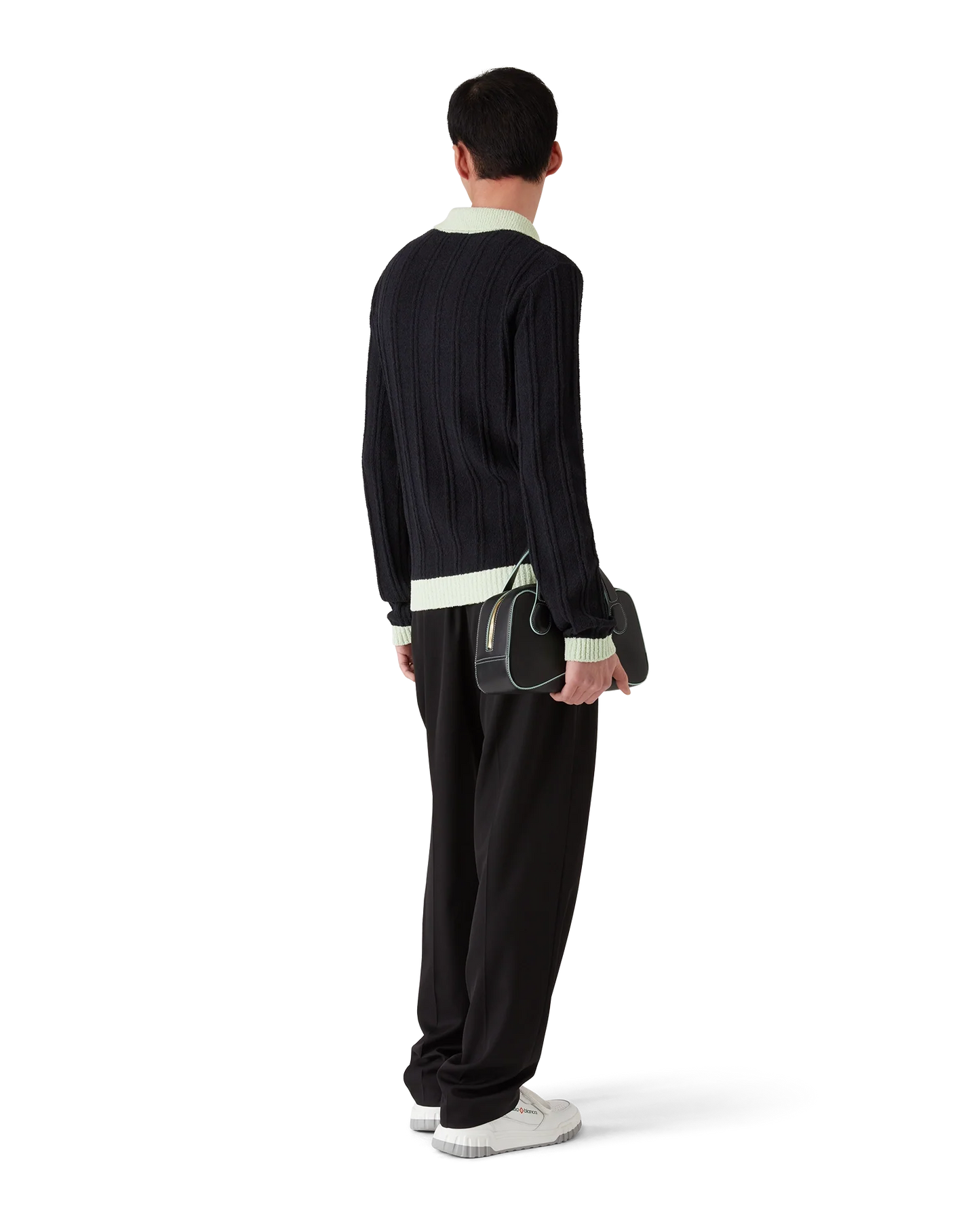 Boucle Long Sleeve Polo Shirt