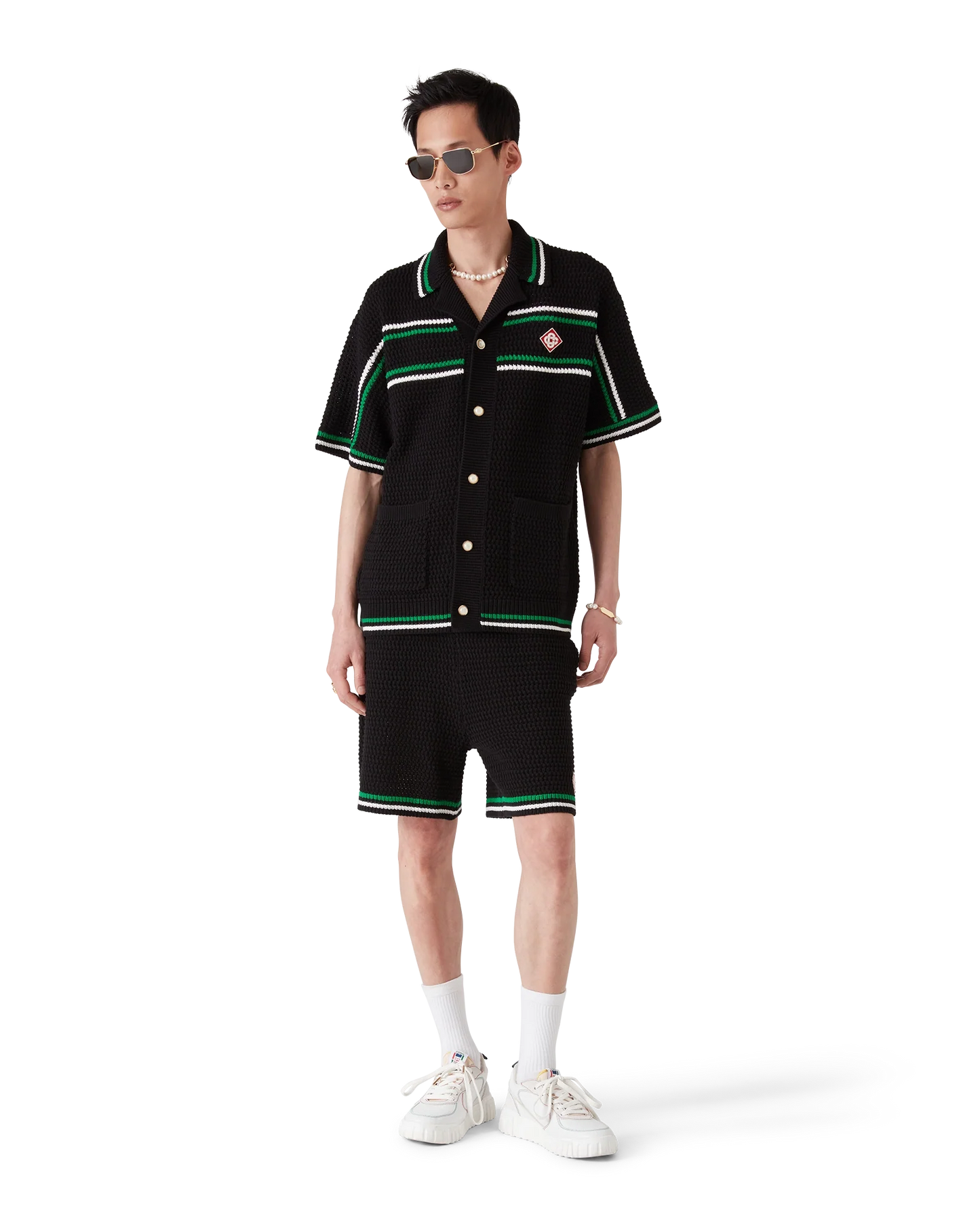 Tennis Short Sleeve Crochet Shirt