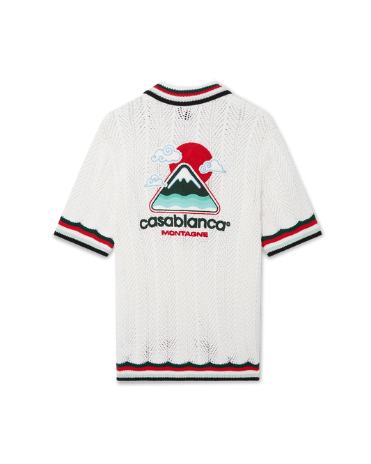 Cotton Montagne Ondulee Short Sleeve Crochet Shirt