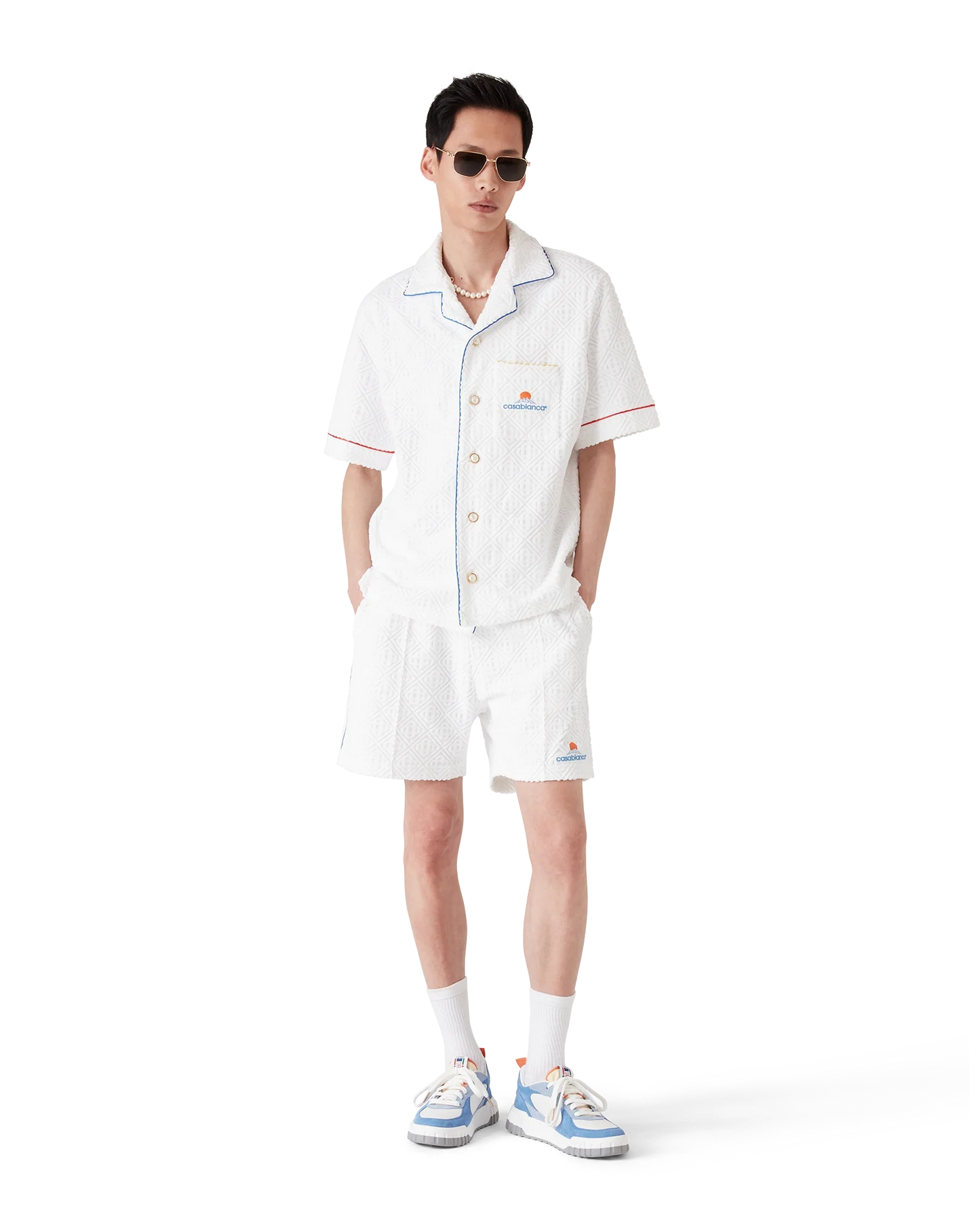 Monogram Jacquard Short Sleeve Towelling Shirt