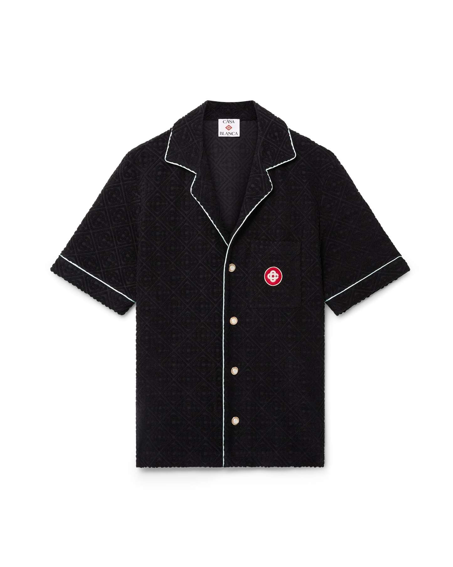 Monogram Jacquard Short Sleeve Towelling Shirt