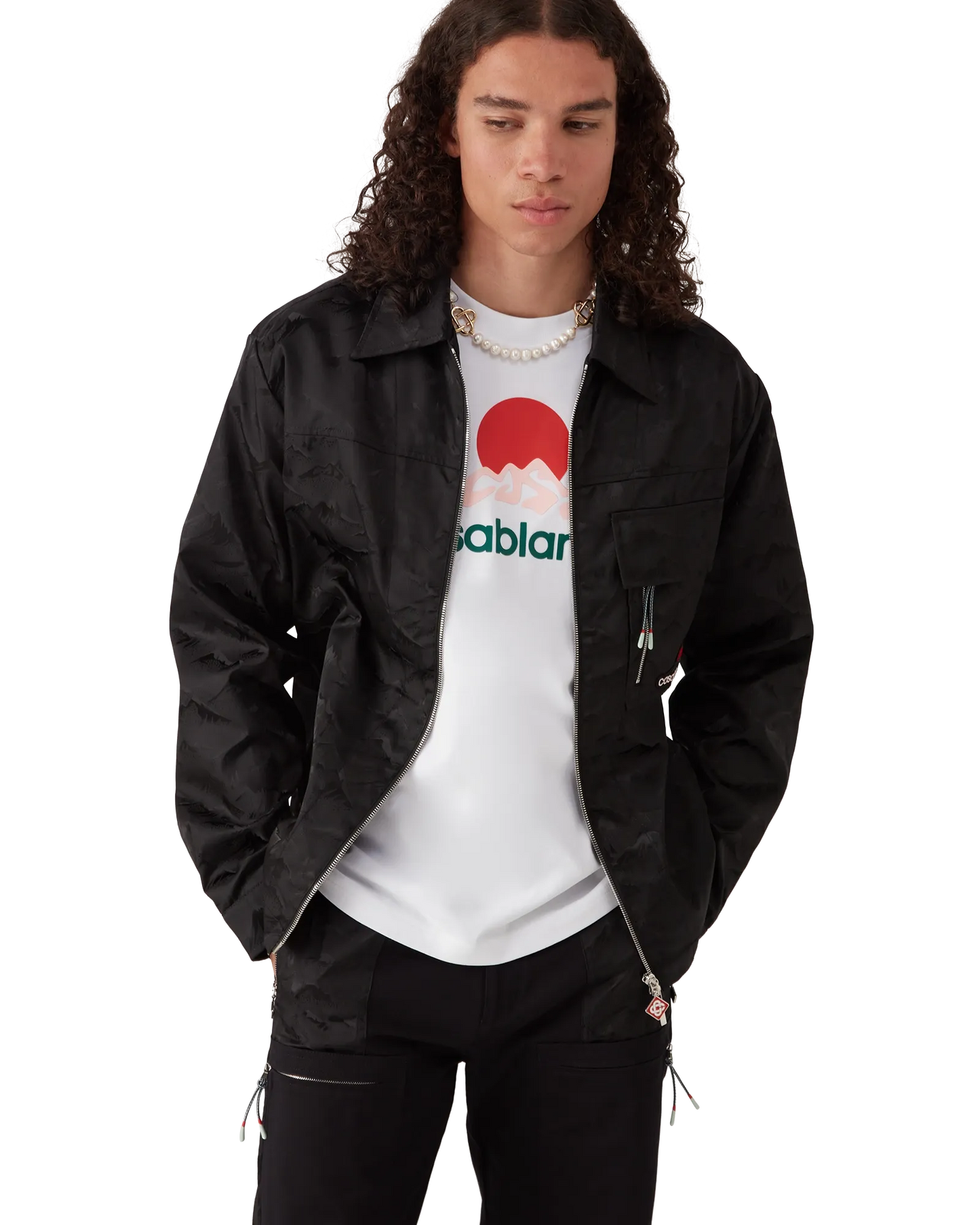 Nylon Mountain Short Sleeve Camo Zip Shirt