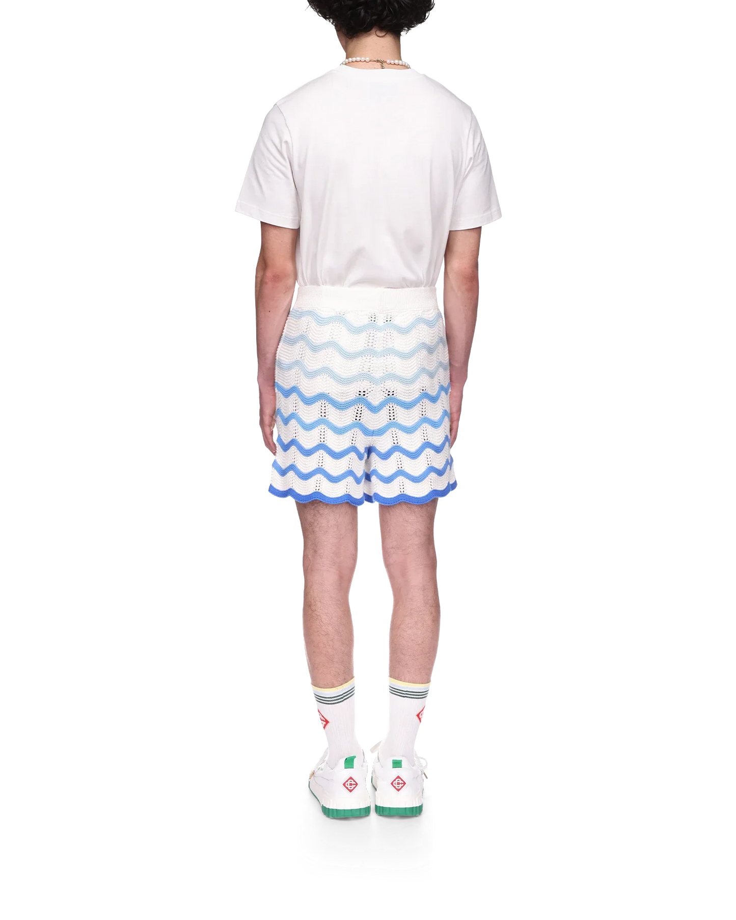 Wavy Gradient Crochet Shorts