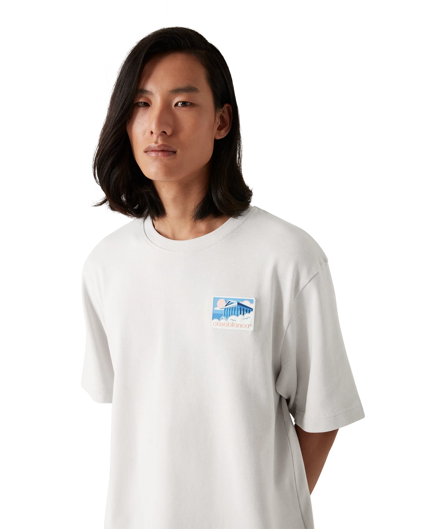 T-Shirt mit griechischem Tempelmotiv