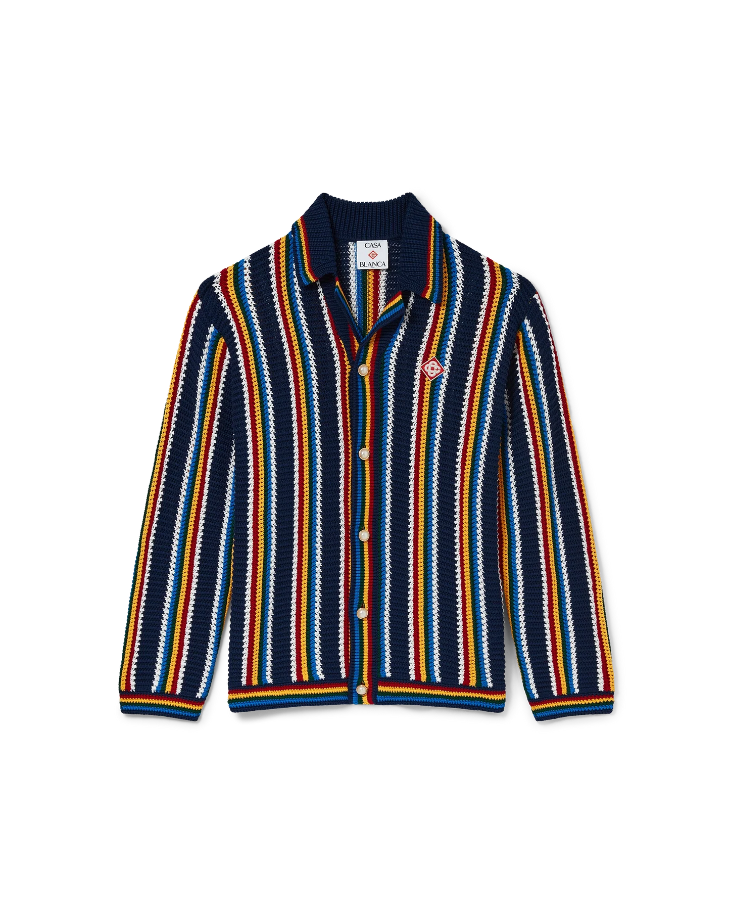 Crochet Long Sleeve Stripe Shirt