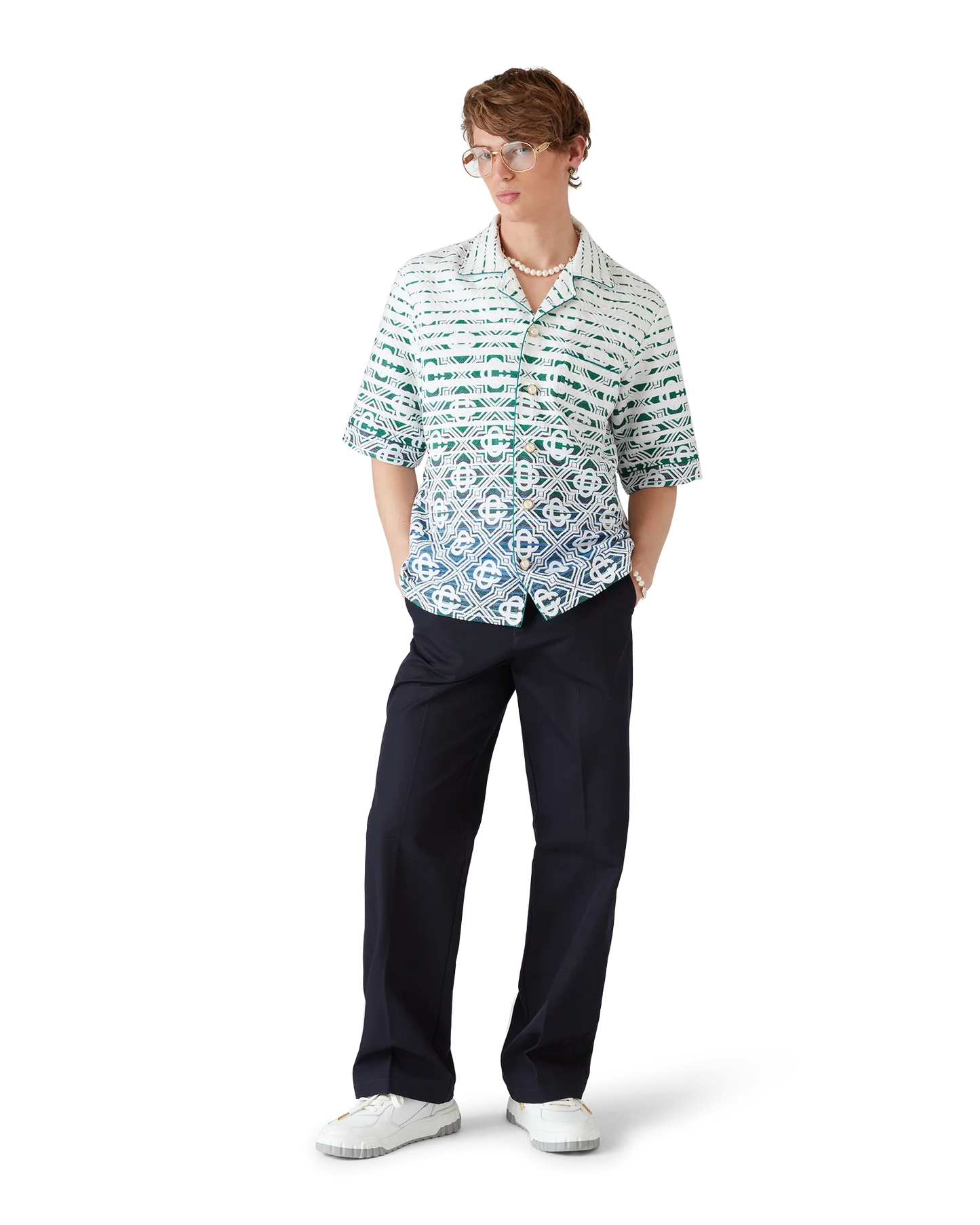 Monogram Gradient Towelling Short Sleeve Shirt