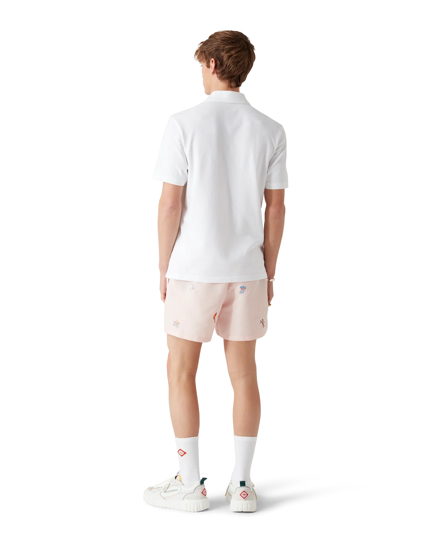 Embroidered Motif Swim Shorts