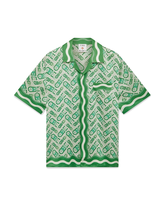 Ping Pong Short Sleeve Silk Shirt