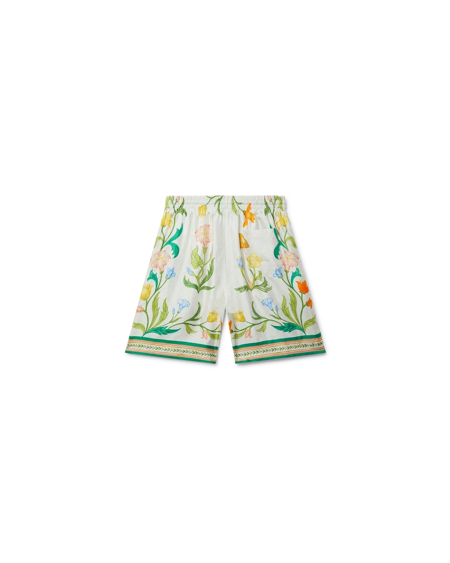 L'Arche Fleurie Silk Shorts
