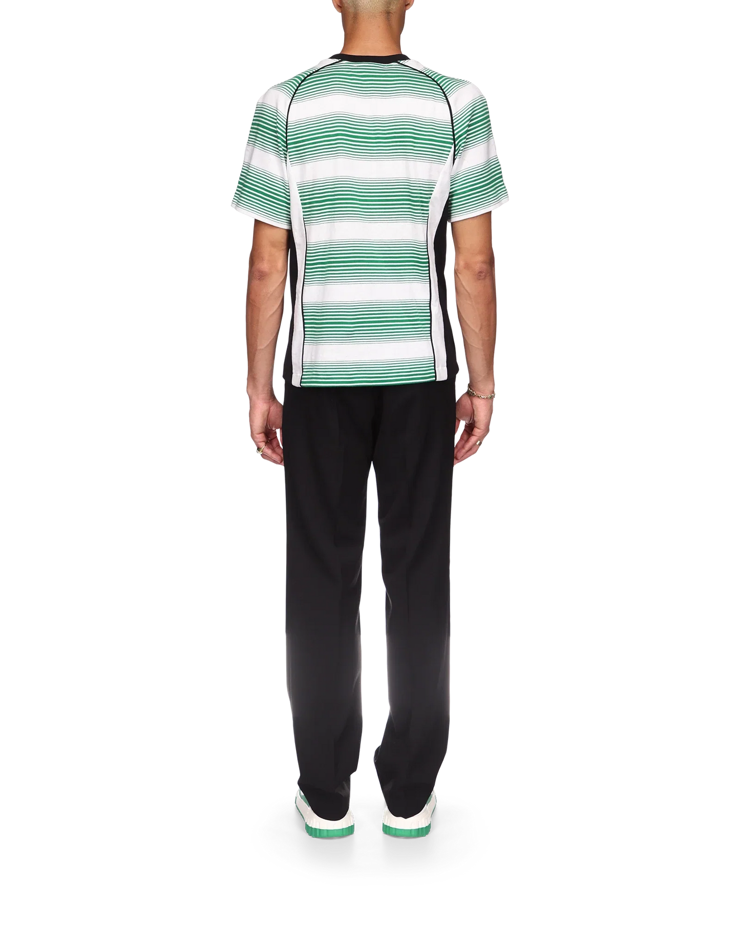 Gestreiftes T-Shirt mit Farbverlauf und kurzen Ärmeln