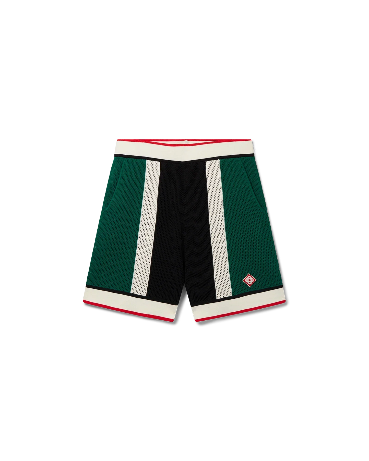 Striped Mesh Shorts