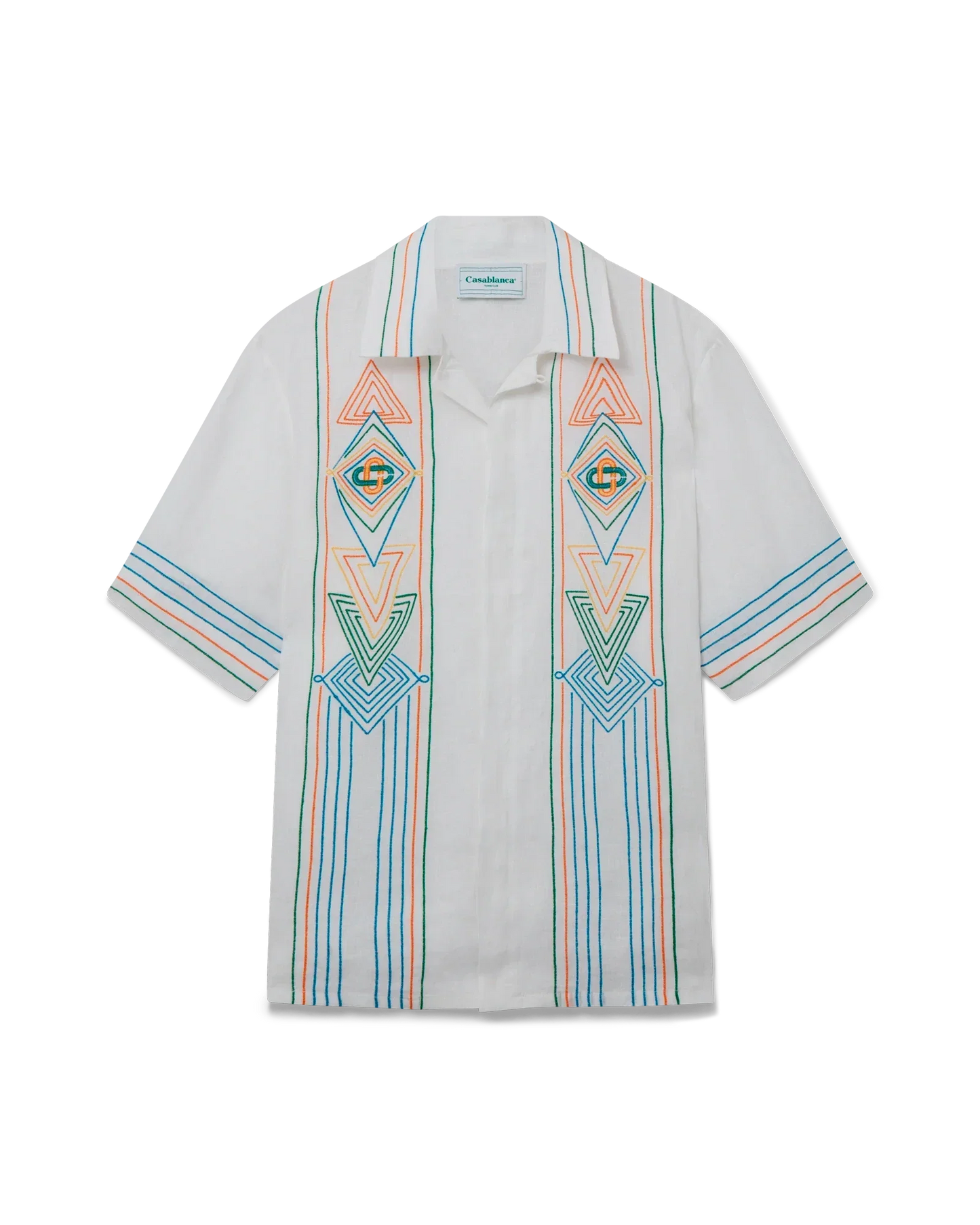 Le Fil De La Musique Short Sleeve Linen Shirt