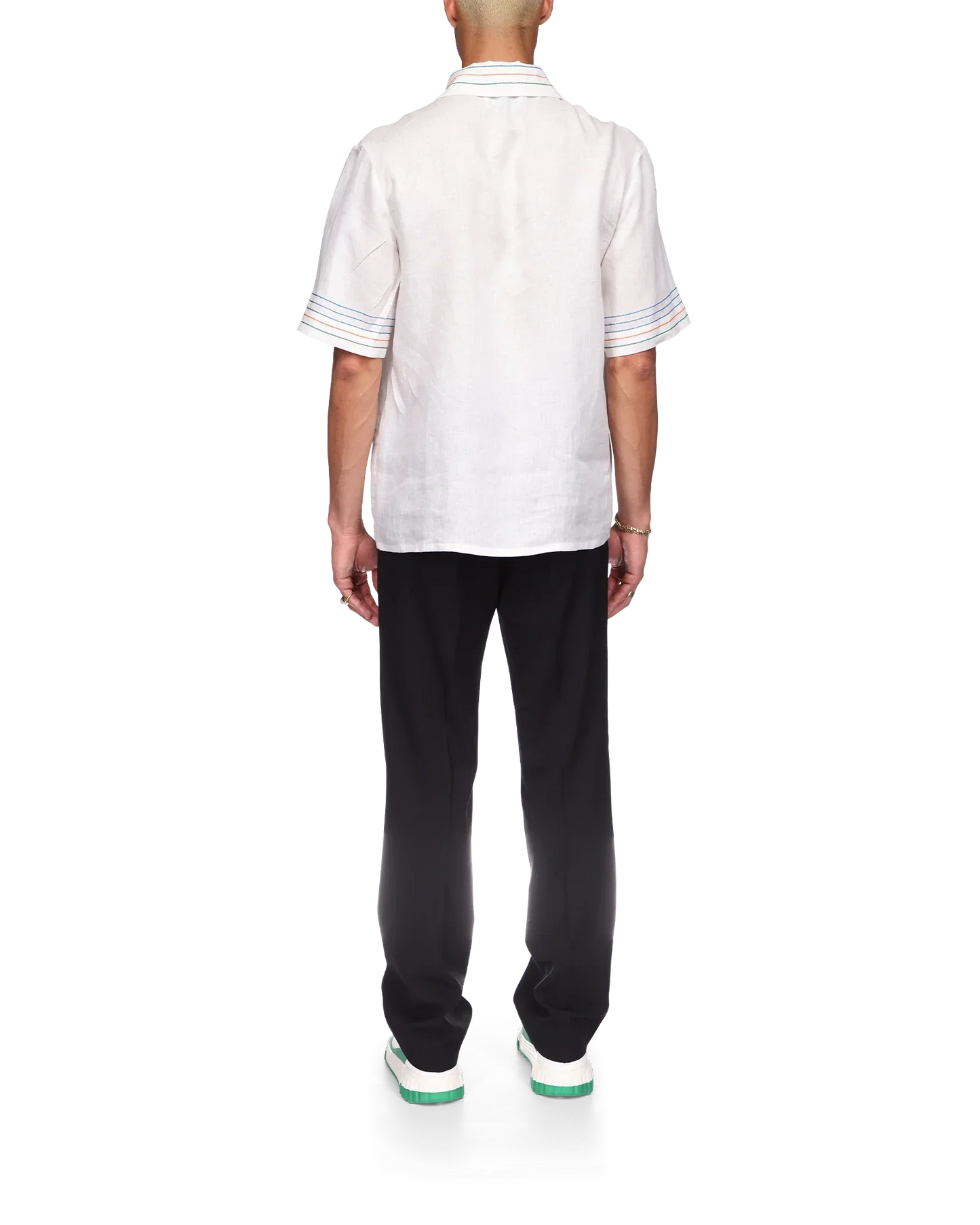Le Fil De La Musique Short Sleeve Linen Shirt