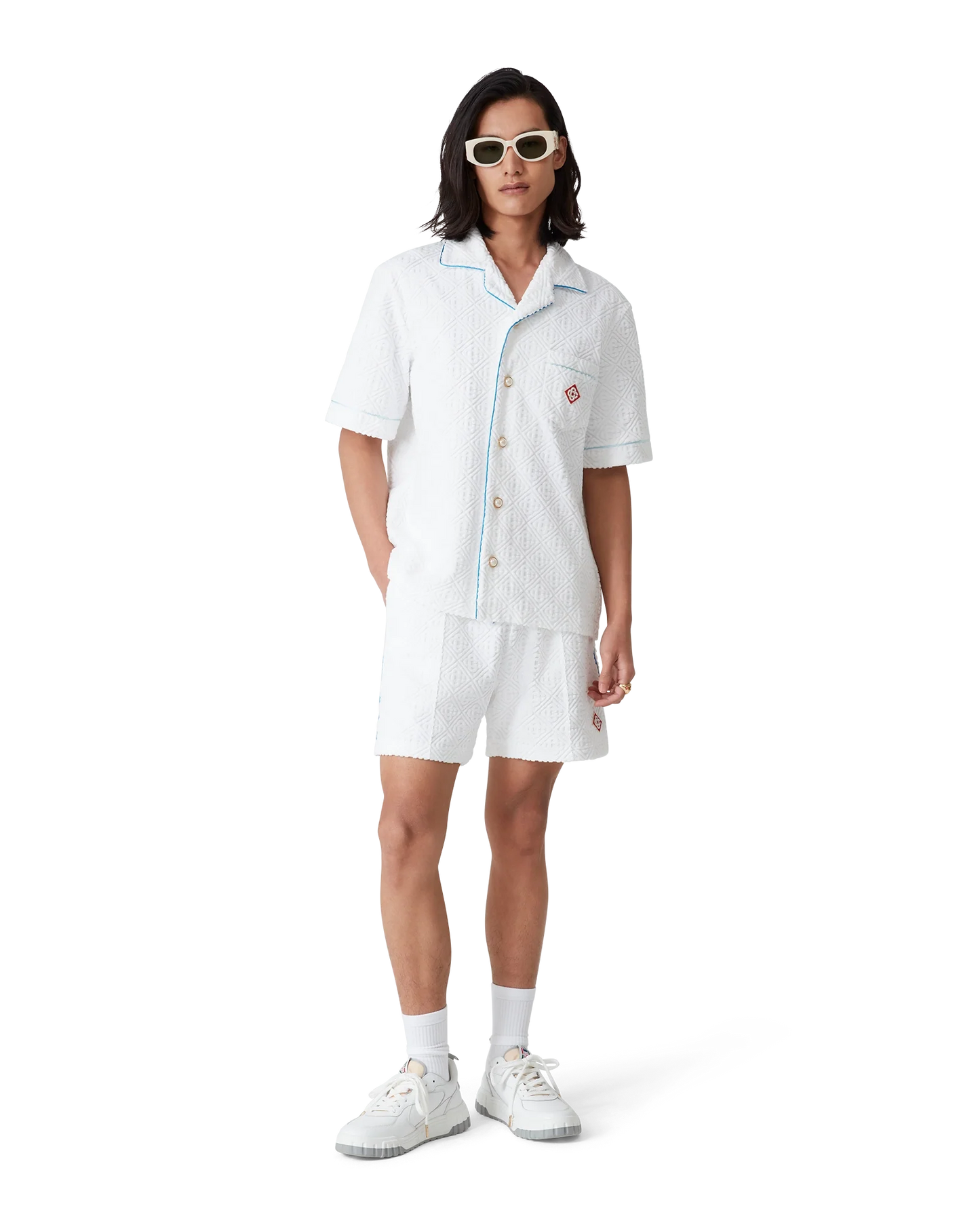 Tennis Stripe Towelling Shorts