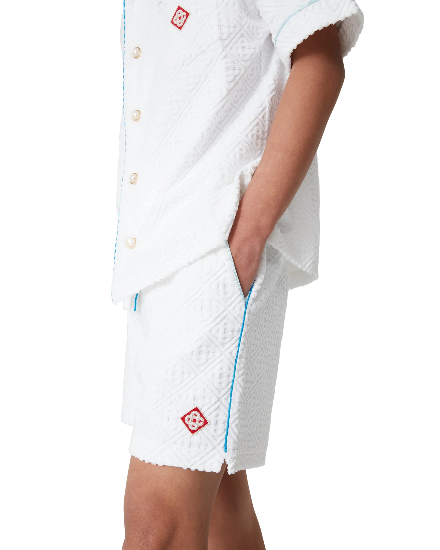 Tennis Stripe Towelling Shorts