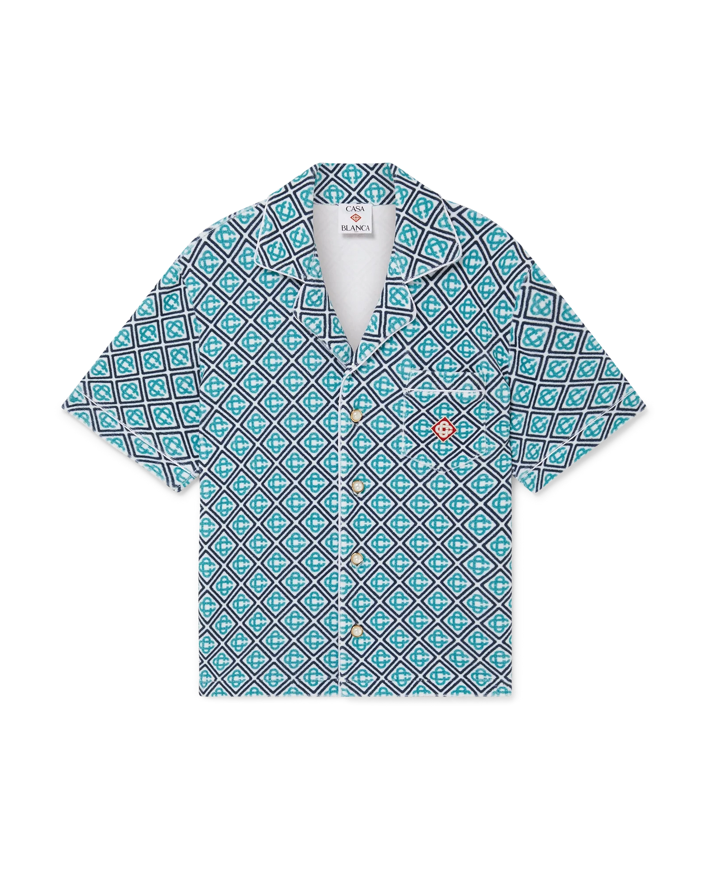 Monogram Short Sleeve Towelling Shirt