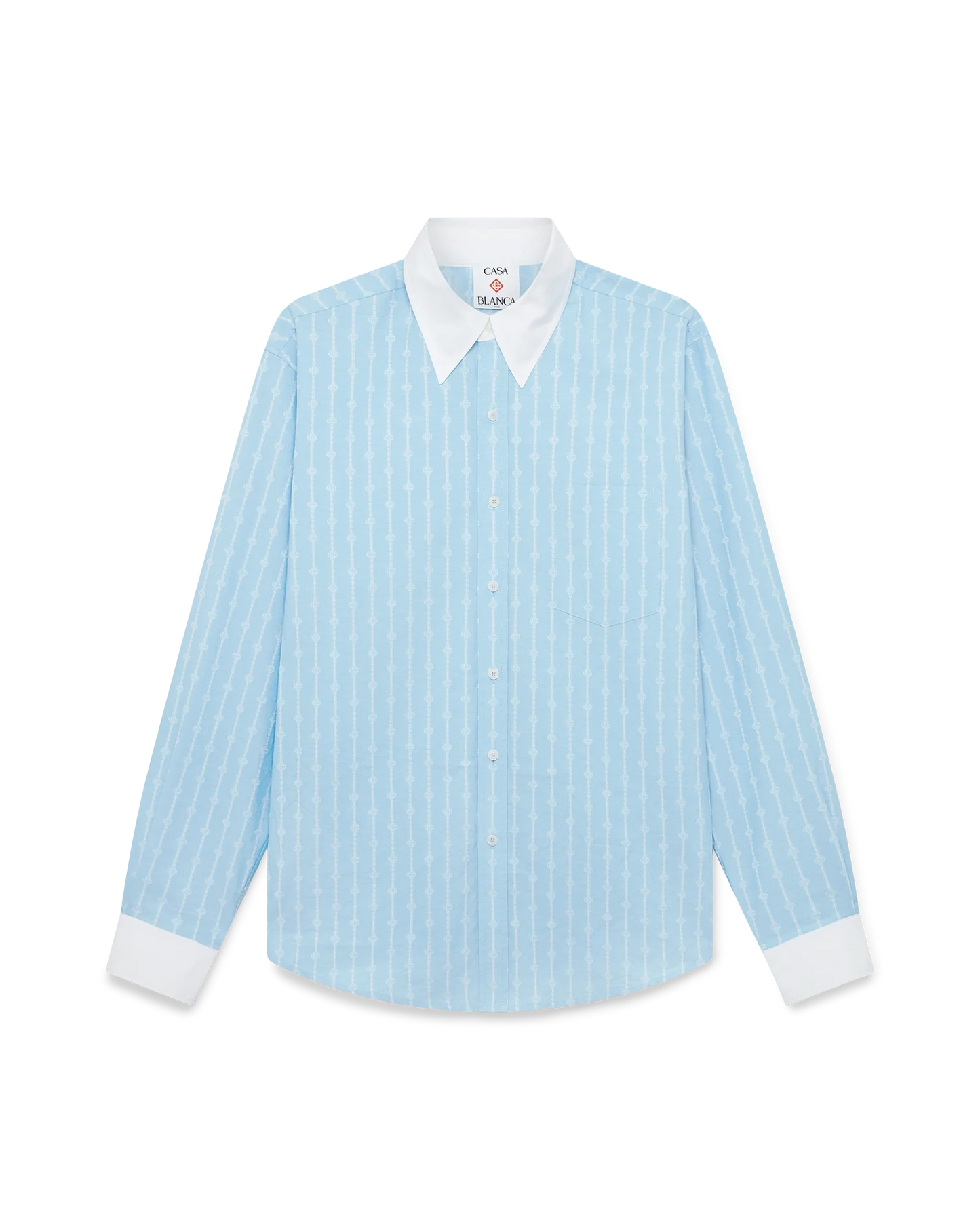 Laurel Stripe Long Sleeve Jacquard Shirt