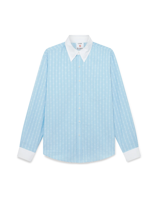 Laurel Stripe Long Sleeve Jacquard Shirt