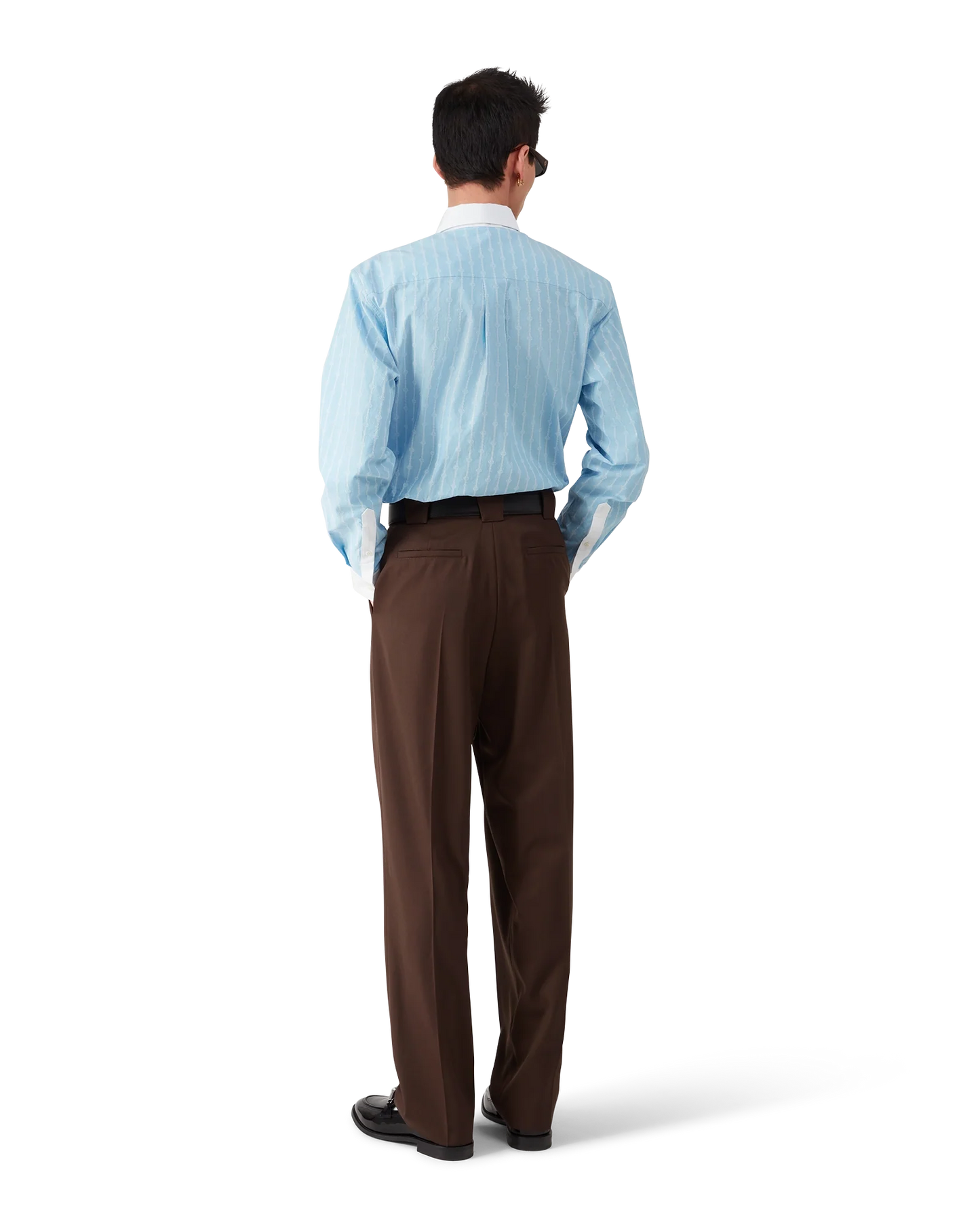 Laurel Stripe Long Sleeve Jacquard Shirt