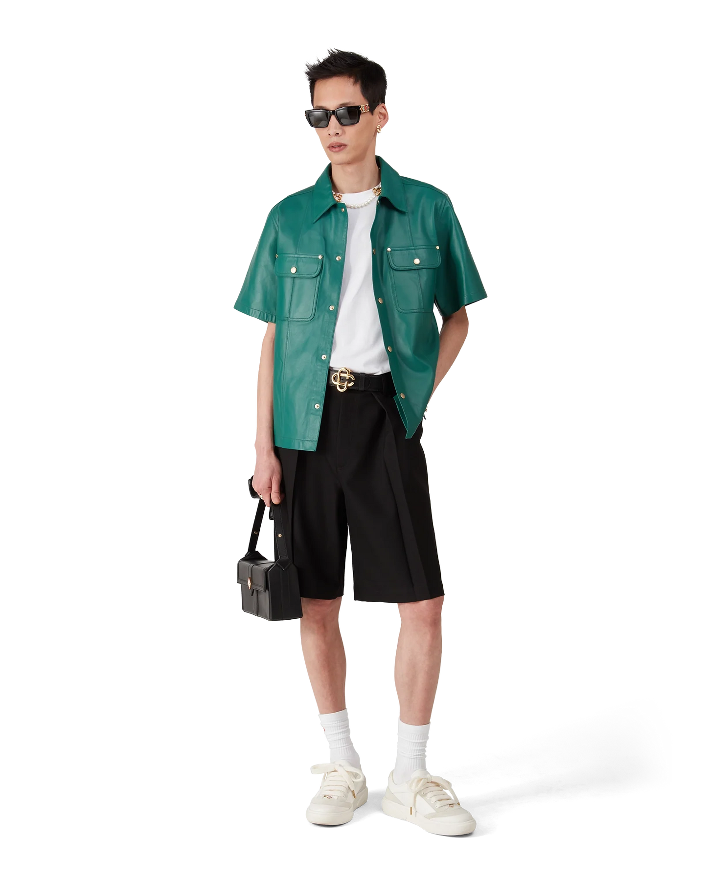 Leather Short Sleeve Shirt