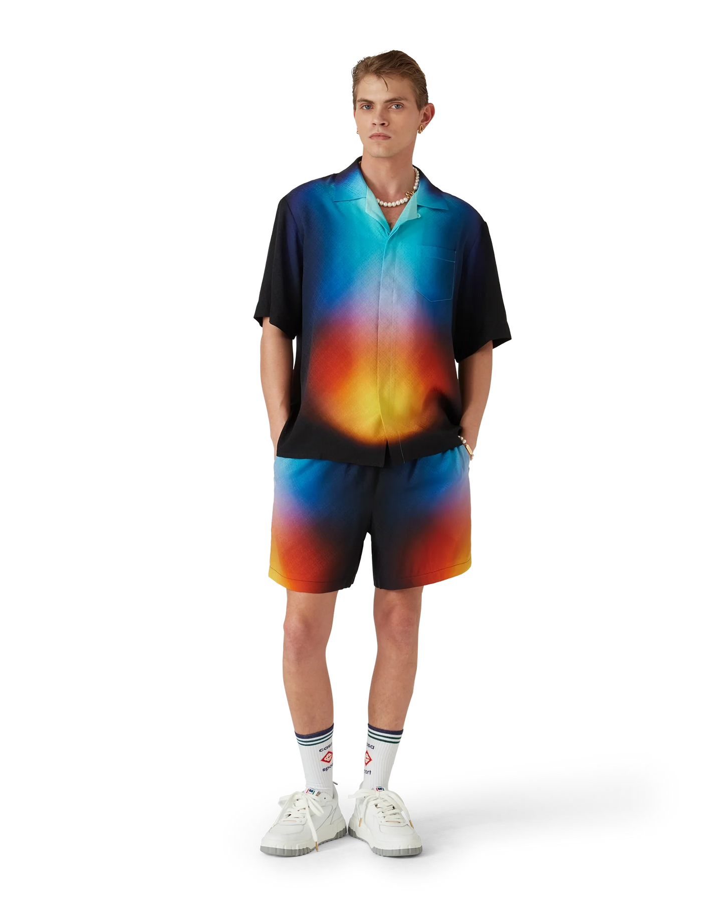 Gradient Silk Shorts