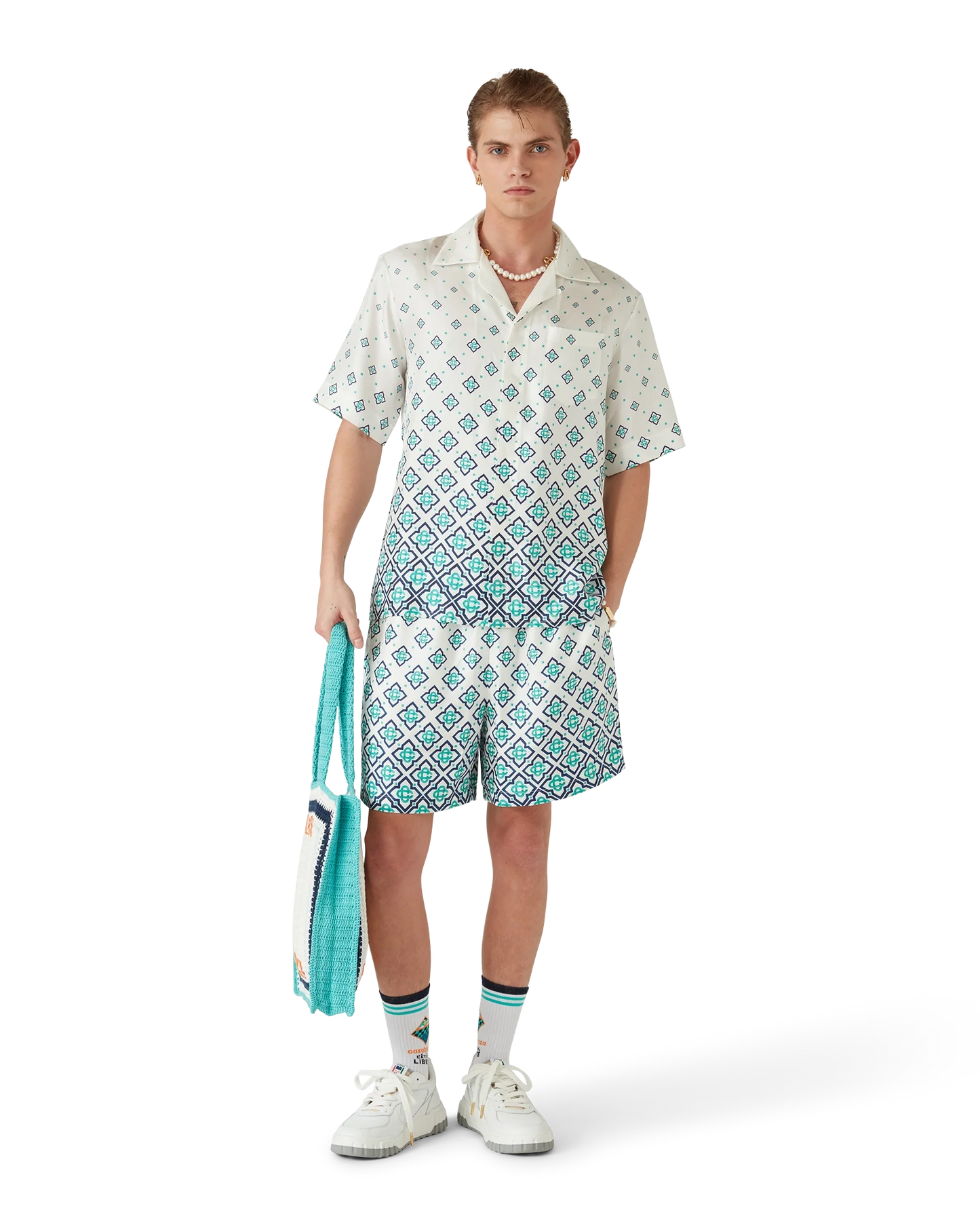 Gradient Monogram Silk Shorts