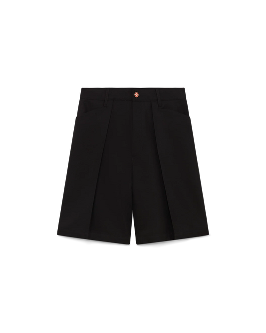 Wool Pleated Tailored Shorts