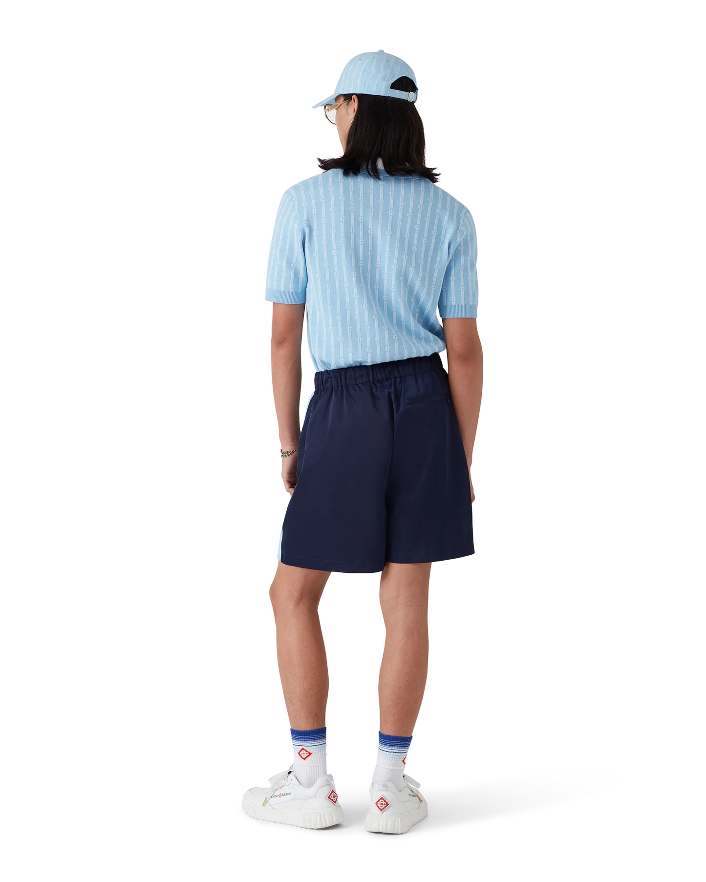 Pinstripe Laurel Track Shorts