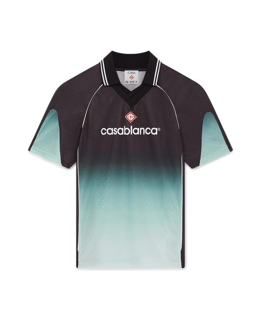 Gradient Monogram Jacquard Short Sleeve Football Shirt