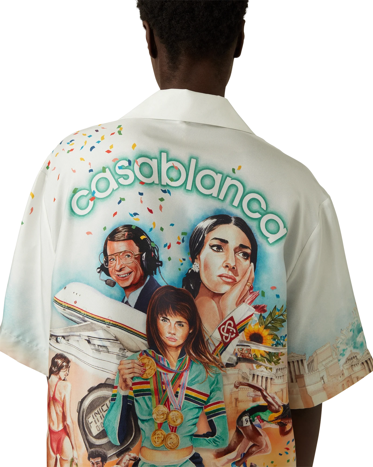 Celebration Du Sport Short Sleeve Silk Shirt