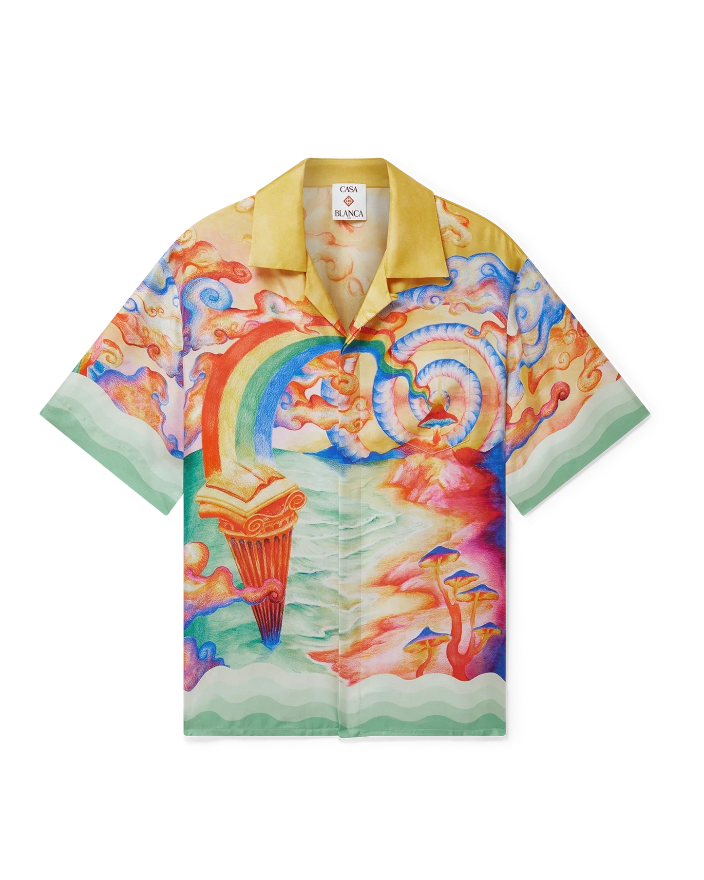 Nature's Teacher Short Sleeve Silk Shirt