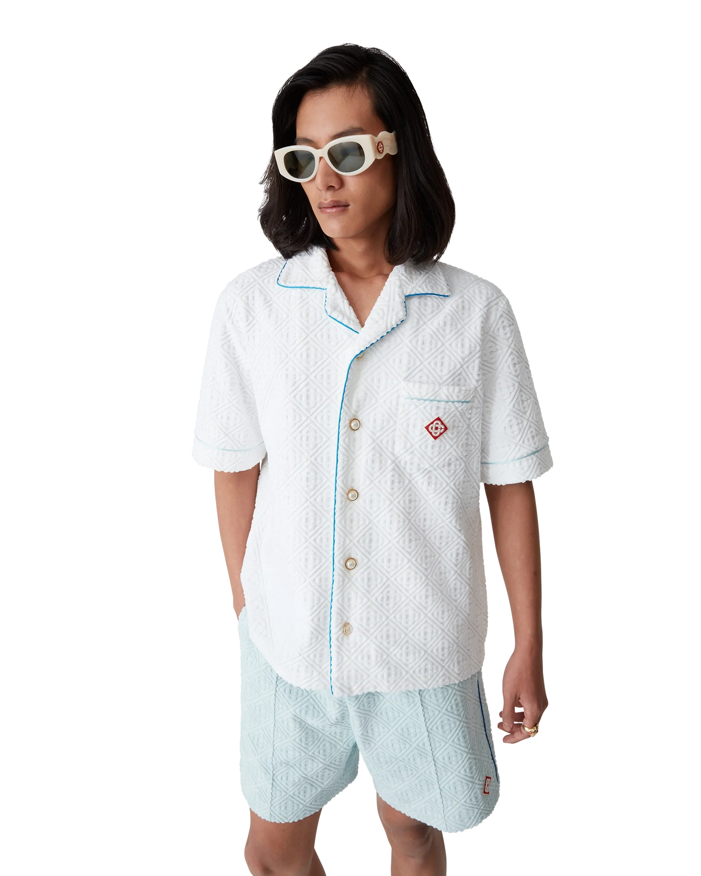 Monogram Short Sleeve Towelling Shirt