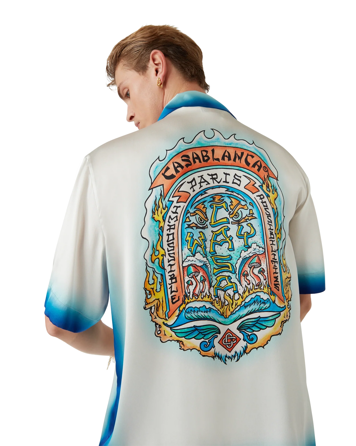 Casa Way Skate Short Sleeve Silk Shirt