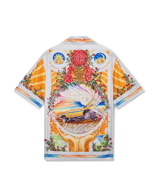 La Tornade De Rose Short Sleeve Silk Shirt