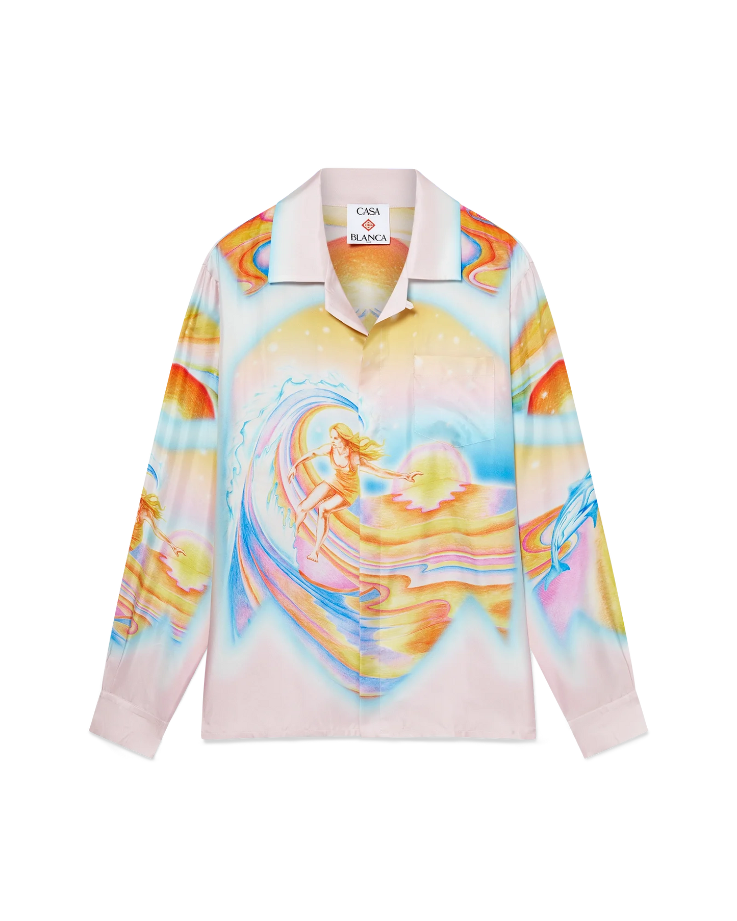 Psychedelic Nirvana Long Sleeve Silk Shirt