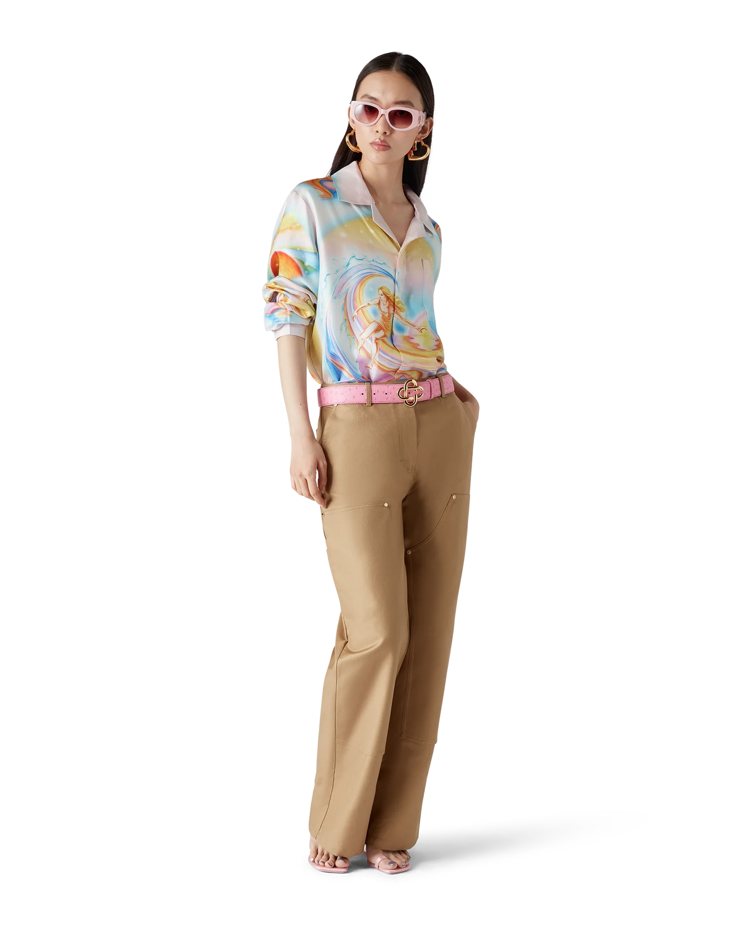 Psychedelic Nirvana Long Sleeve Silk Shirt