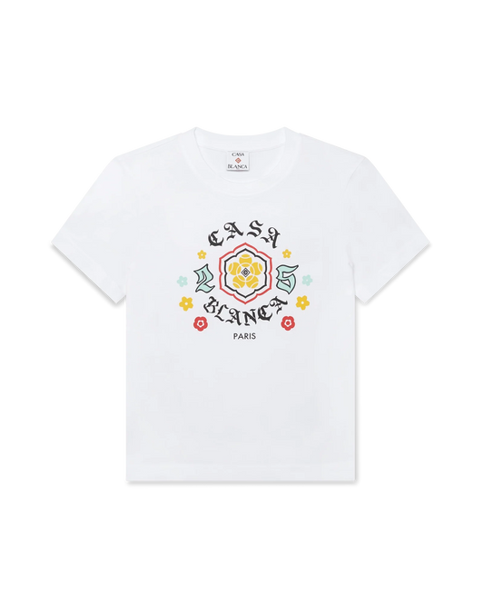 Emblem figurbetontes Kurzarm-T-Shirt