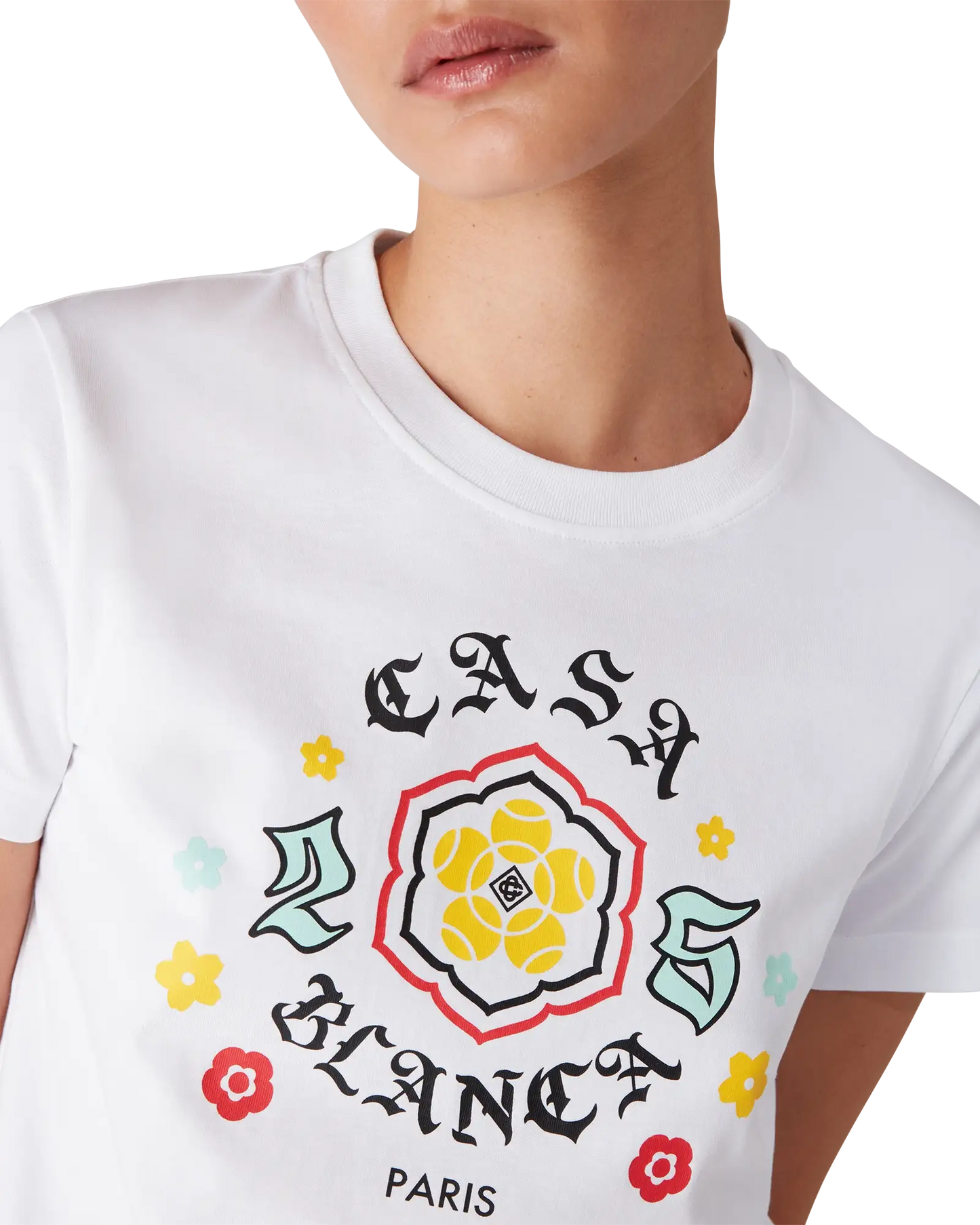 T-shirt à manches courtes ajusté avec emblème