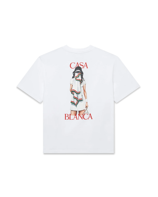 Tennis-Mädchen Kurzarm-T-Shirt