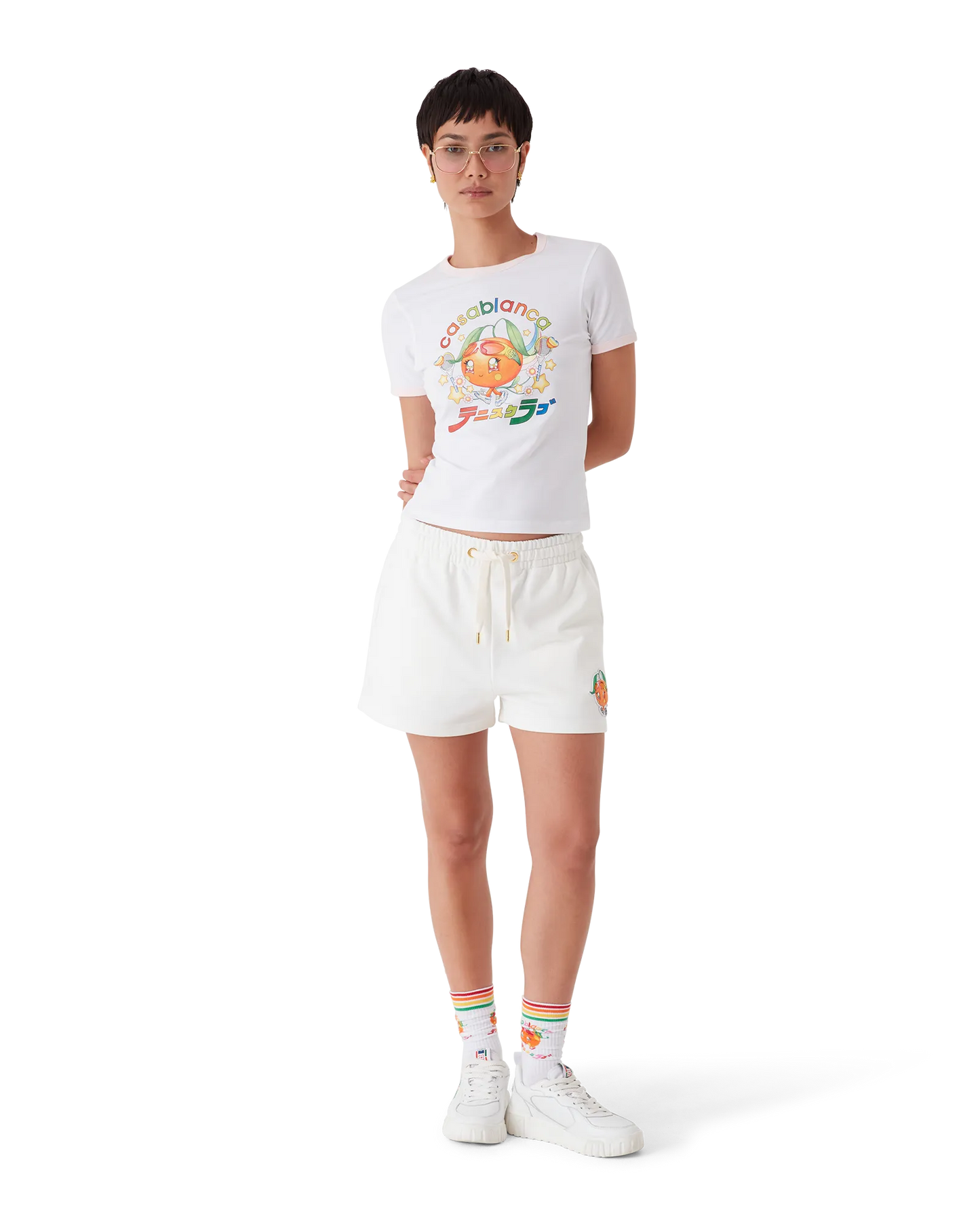 Orange Maskottchen Ringer Kurzarm-T-Shirt