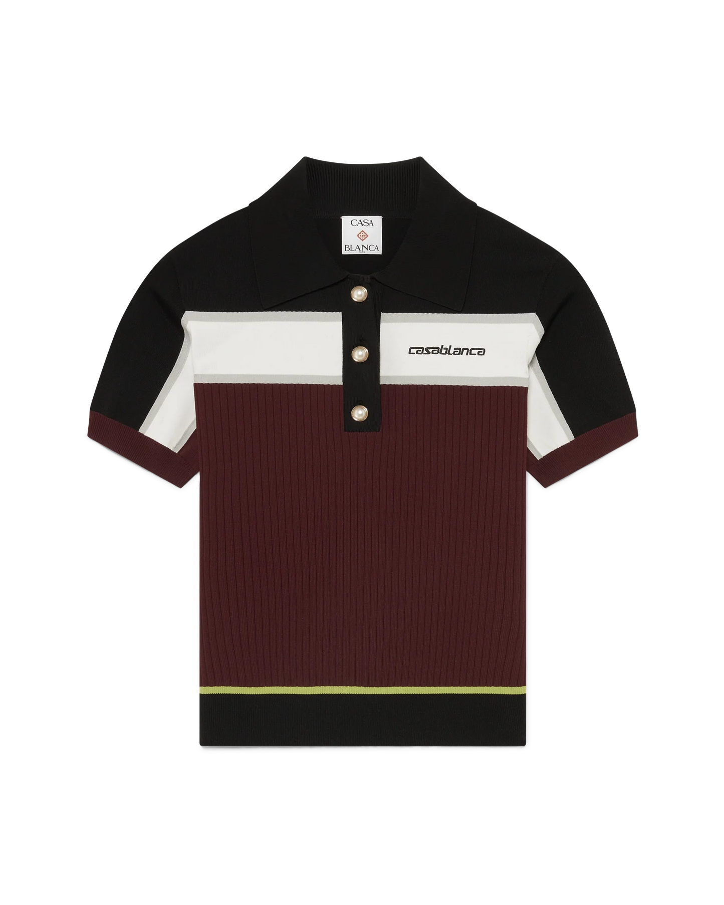Striped Short Sleeve Polo Shirt