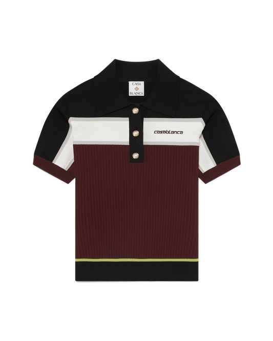 Striped Short Sleeve Polo Shirt