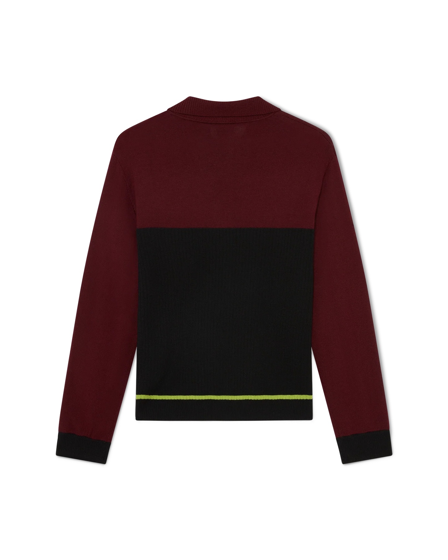 Striped Oversized Long Sleeve Polo Shirt