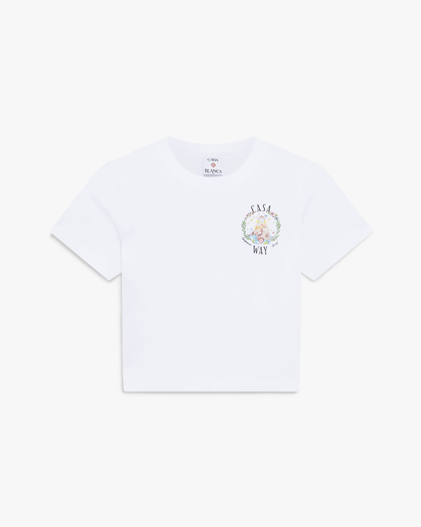 White Casa Way Baby Short Sleeve T-Shirt