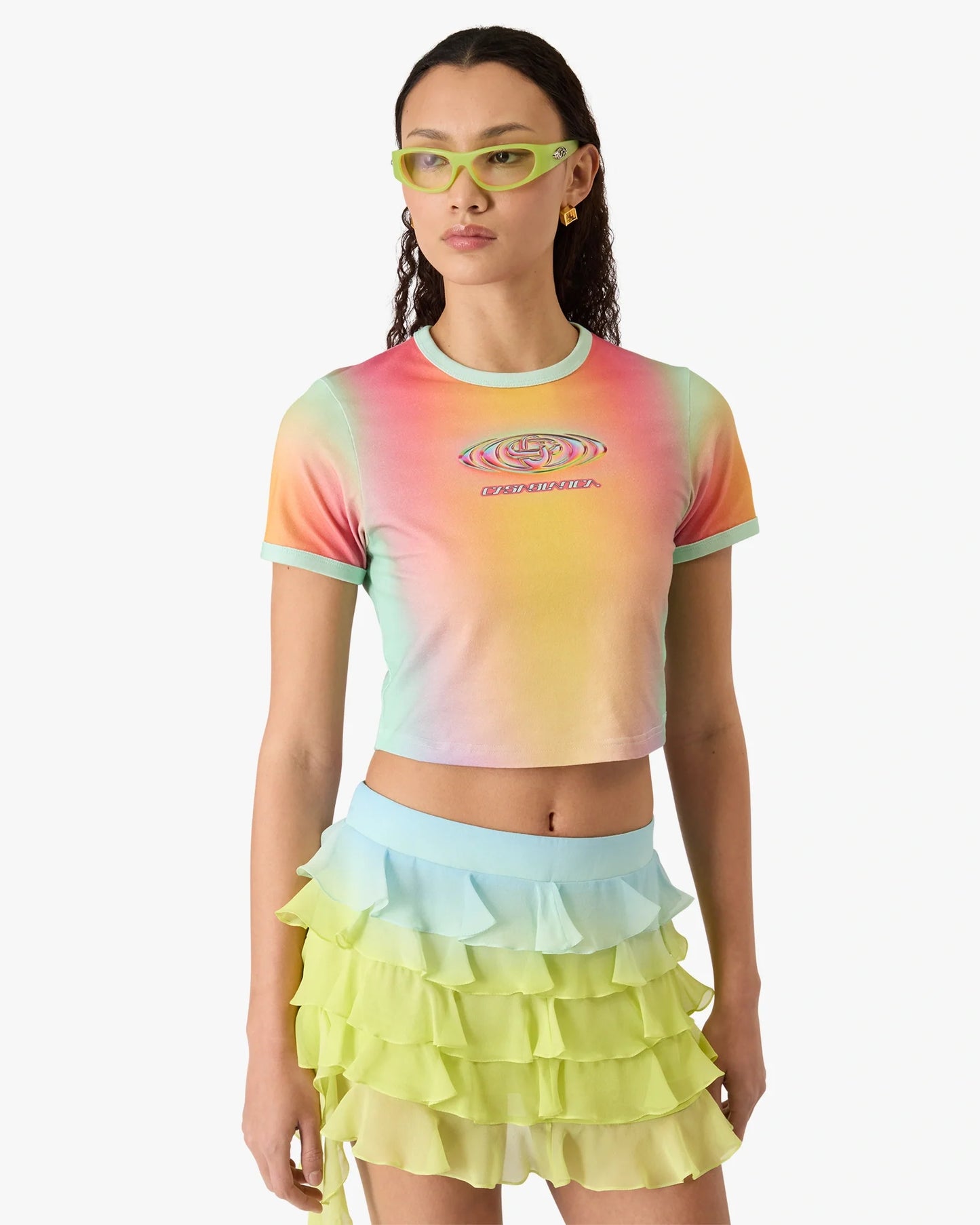 Baby-Kurzarm-T-Shirt mit Glasverlauf-Print